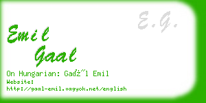 emil gaal business card
